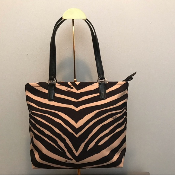 Coach Zebra Print Tote Bag - Black and Beige - Picture 2 of 7